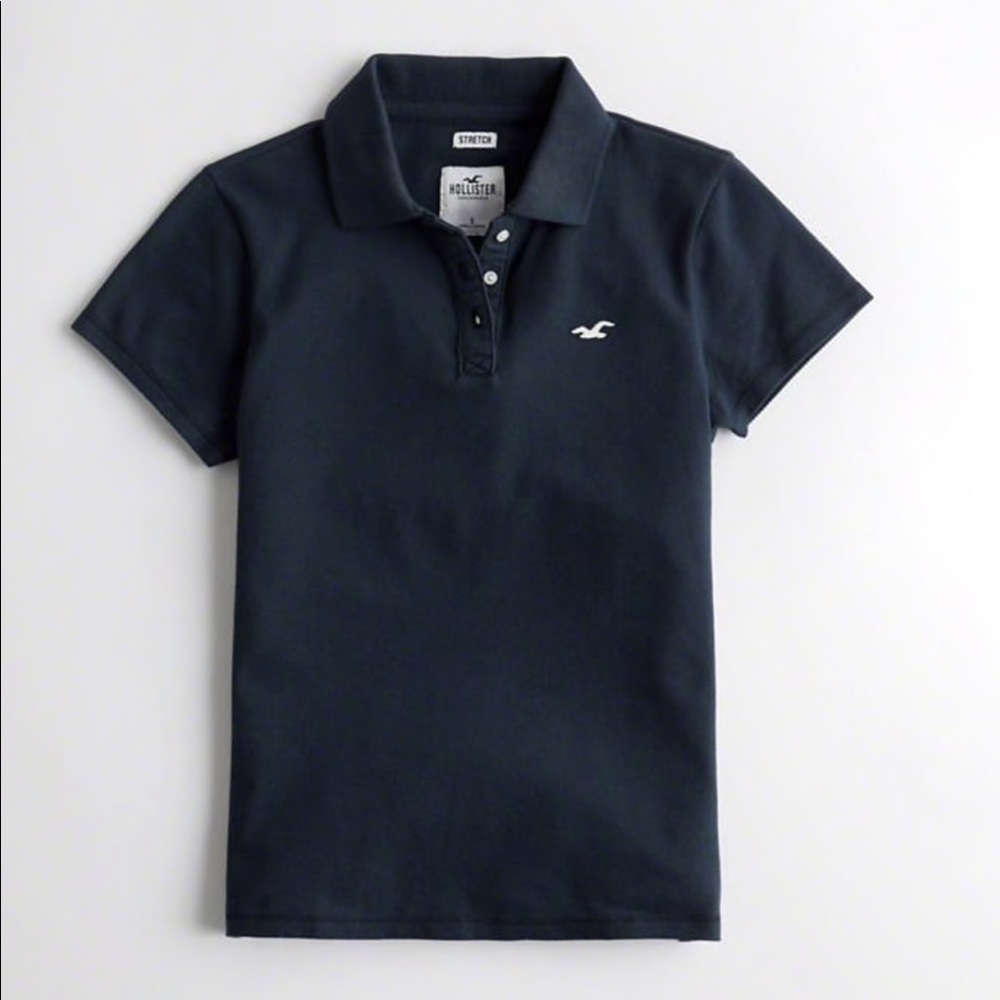 Hollister navy blue polo